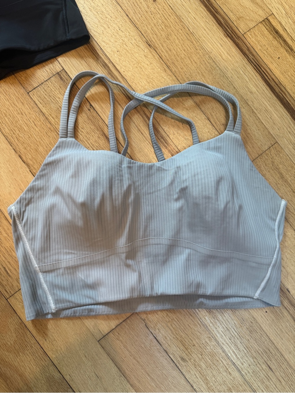 Lululemon Like A Cloud Bra M 8 GUC White Black - Picture 3 of 5
